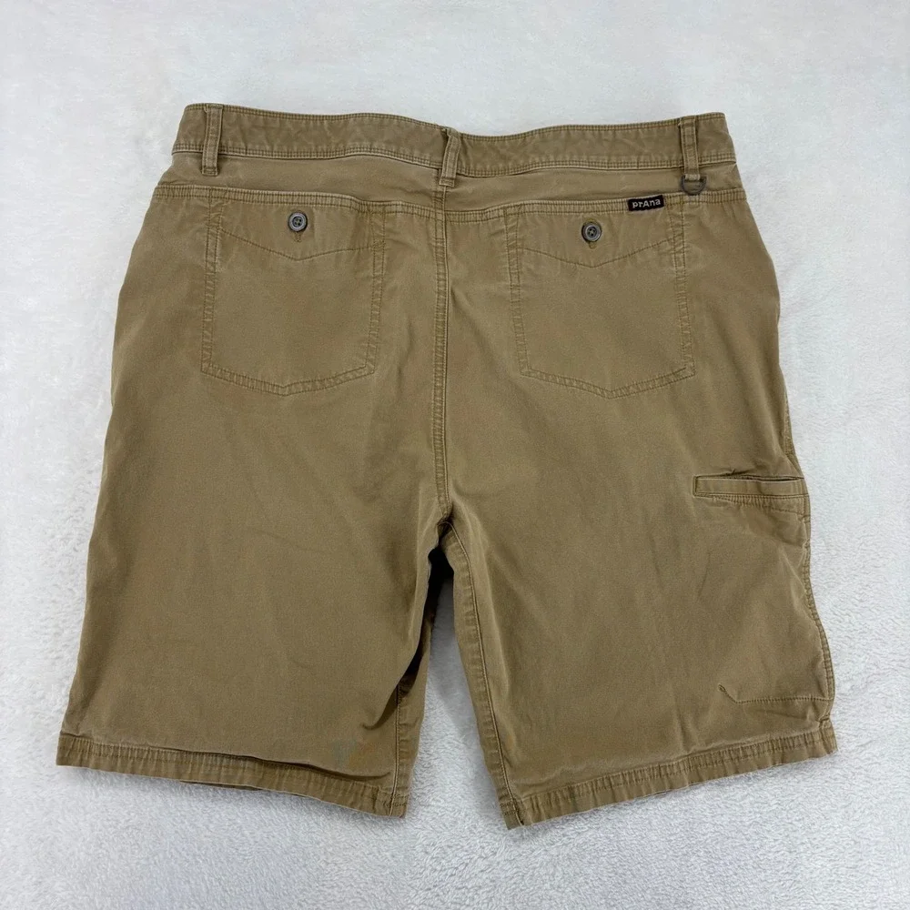 Prana Breathe Zion Mens Shorts Tan Khaki Size 38 M31191499 Outdoor Hiking